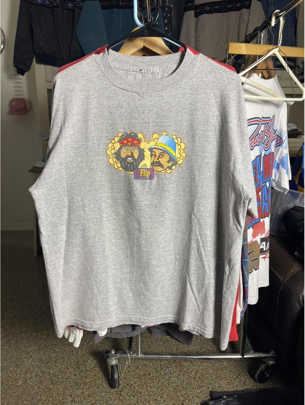 Vintage 90s FLIP Skateboards Cheech & Chong Shirt